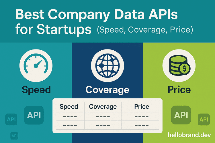 Best Company Data APIs for Startups (Speed, Coverage, Price)